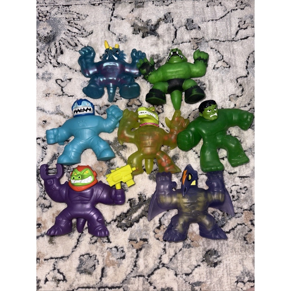 Lot 7 Heroes Of Goo Jit Zu Figures Rare Included *AS IS